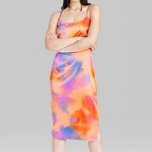 Orange Tie Dye Dress